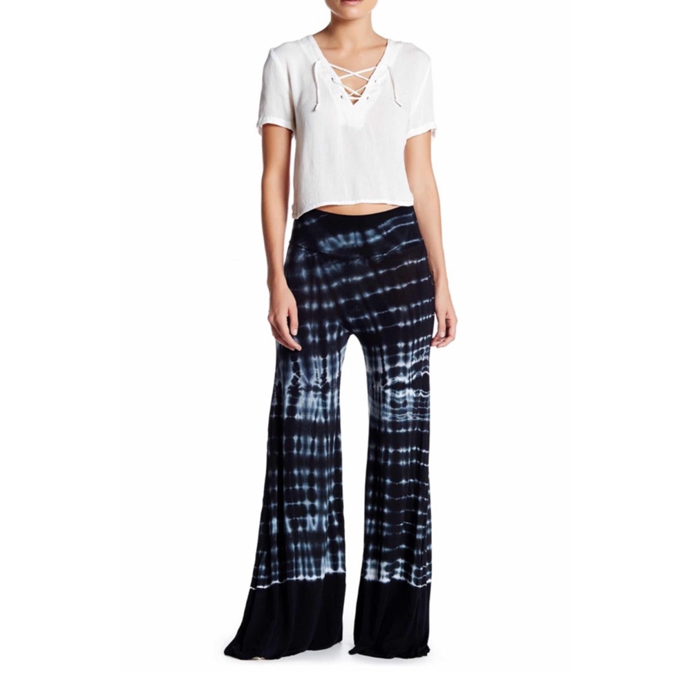 Hodges Collection Black Bamboo Palazzo Pants
